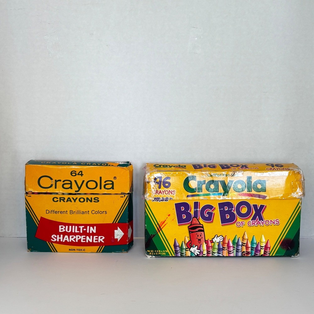 Crayola Crayon Set Big Box Vintage 90s